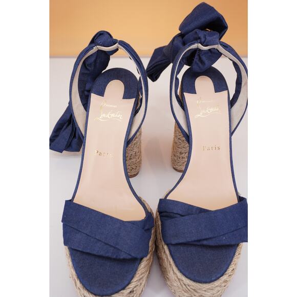 Christian Louboutin Mariza Du Desert 130 Platform Espadrille Sandal Size 41 11